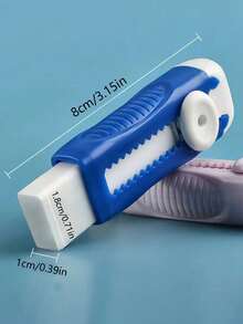 4pcs/2pcs/1pc Retractable Eraser, Ultra Clean No Residue Non-Crumbling Corrective Eraser, Student Stationery, Back To School Essential, Reward Gift, Back To School (Random Style) - A - View 4