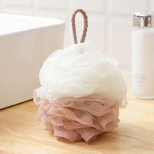 1 pieza Esponja de baño exfoliante de encaje ultrafino, bola de lufa con forma de flor de espuma rica y esponjosa, malla de exfoliación suave y delicada, adecuada para limpieza profunda de cara, Body y espalda, accesorio de baño SPA doméstico duradero y cómodo, adecuado para la ducha diaria - rosa - Ver 22