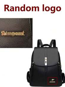 Anti-Theft PU Leather Backpack, Women's Wallet, Multi-Functional Fashion Daily Bag, Multi-Pocket Lightweight Travel Bag, Back To School Season - Black - View 9