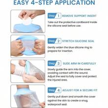 Kids Waterproof Arm Cast Covers Shower Bath, Reusable Arm Cast Protector To Keep Cast Dry, Comfortable Durable Daily Use, After Surgery, Broken Arm, Wound Or Bandage (Arm- - Light Blue - View 8