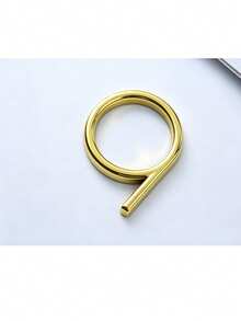 1pc Spherical Mirror Gold 3D ABS Number Door Sign, Self-Adhesive No-Drill Lightweight Waterproof High Visibility Rounded Modern Font Hotel Apartment Number Plate Indicator - House Number - View 10