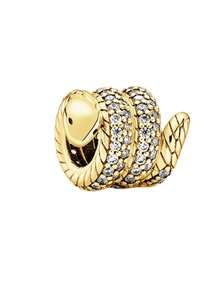 1pc New Original Shiny Gold Turtle Claw Print Cat Dragon Pendant Bead DIY Women's Jewelry Gift Bead, Suitable For Bracelet - Multicolor - View 21