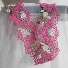復古風蕾絲緞帶 精緻皇冠緞帶 適合縫製 新娘婚禮貼花裝飾 禮品包裝 家用桌布窗簾裝飾 帽子包包裝飾 3.3英吋寬 1/5碼 - 多色A - 查看 9