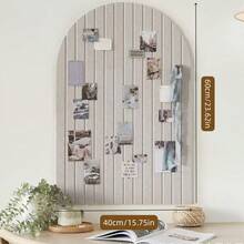1 قطعة لوحة إعلانات قابلة للفصل، لوحة صور DIY يدوية الصنع، لديكور الغرفة، عرض صور الحفلات، إعلان المفاجأة، تخزين الجدران، مناسبة لغرفة النوم/الدراسة/غرفة المعيشة/المكتب/الفصل الدراسي/السكن الجامعي - قوس مخطط - مشاهدة 10