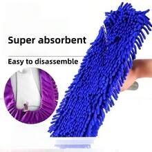 3pcs New Chenille Mop Replacement Pads, Reusable Mop Pads, Replaceable, Washable Microfiber, Dual-Use Dry & Wet Mop For Wood Floors And Tiles, Best For Cleaning Floors And Various Surfaces (Mop Handle Not Included). Cleaning Supplies, Apartment Essentials, Kitchen Essentials, Home Goods - Cloth Cover - View 6