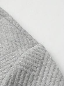 Men's Autumn Fashion Casual Minimalist Jacquard Sweatshirt For Sports And Outdoor - Grey - View 8