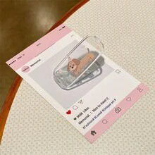 1pc Ins Style Mirror Makeup Phone Stand Phone Case Back Adhesive Foldable Bracket Anti-Drop Desktop Back Sticker Portable - Multicolor - View 14