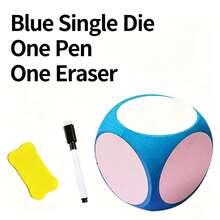 Interactive Game Prop/Reusable EVA Material Giant Dice/Party Activity Prop/Fun Classroom Teaching Tool, Writable And Erasable, Perfect For Enhancing Math And English Skills, Suitable For Educational Games, Classroom Activities, Party Games, Family Entertainment Night, Team Building And Outdoor Activities. This Fun Dice Can Perfectly Enhance The Party Game Atmosphere, Making It The Best Holiday Gift And An Ideal Choice For Gifting To Friends And Family. - Multicolor - View 10