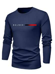 Men's Comfortable Casual Outdoor Sports Long Sleeve T-Shirt, Summer - Blue - View 8