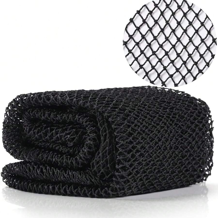 Nylon Exfoliating Bath Sponge African Net Nylon Bath Towel Scrubbing Strip Foaming Mesh Bath Towel Exfoliating Bath Towel - Black - View 1