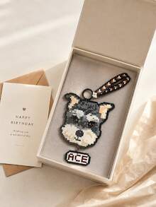 1 Peça Chaveiro de Contas Perler Personalizado para Animais de Estimação, Pingente de Animal de Estimação Personalizado, Desenhe a Etiqueta de Nome de Contas Perler do seu Animal de Estimação, Foto e Nome Personalizados, Combine Livremente o Design de Cores, Acessório DIY, Adequado para Bolsas, Mochilas, Decoração de Carro, Etiquetas de Bagagem, Presentes de Festa de Aniversário - Multicolorido - Visão 8