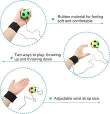 ZLmoue Sports Wrist Return Ball, Baseball With Elastic String, Exercise And Play, Sports Reaction Balls (White) - White - View 2
