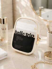 1pc Portable Mini Cosmetic Bag Coin Purse, Warm Small Bag, Essential For Back To School Backpack, Beach Travel Storage Bag, Summer Holiday Makeup Organizer, Mini Bag, Travel Makeup Case, Accessories, Makeup Brush Holder, Home Bathroom Decor Cosmetic Organizer Bathroom Accessories - Multicolor - View 3