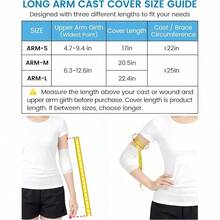 Kids Waterproof Arm Cast Covers Shower Bath, Reusable Arm Cast Protector To Keep Cast Dry, Comfortable Durable Daily Use, After Surgery, Broken Arm, Wound Or Bandage (Arm- - Light Blue - View 2