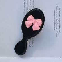 1pc New Elastic Curly Hair Styling Massage Comb, Made Of Wheat Straw, With Arched Leopard Print Pattern, Available In Black And Pink, Suitable For Home Use, Can Style Big Wave Hairstyles, Expandable Comb, Easy To Use, Suitable For Wedding Bride Accessories, Women's Beach Accessories, Travel Essentials - One Size - View 12