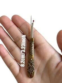 1/2件手工刺繡縫線拆線器工具 十字繡線頭挑線剪刀 縫紉拆線器復古舒適握把 - 輕鬆剪斷線頭 - 彩色 - 查看 2
