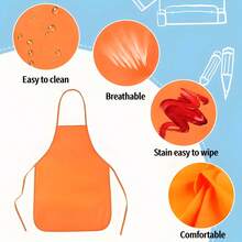 4/8/12pcs Bright Color Painting Aprons, Random Colors, Non-Woven Fabric & Polyester Material, Suitable For Teens And Artists, Vibrant Woven Style, Ideal For Classroom, Kitchen, Community Events, Parties, Crafts And Painting Activities - Non-woven Apron - View 3