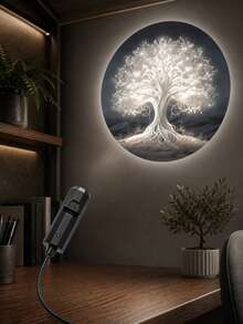 Lampe portable à tête de mort lumineuse flexible à 360°, décoration de chambre pour les fêtes - Arbre de la vie - Voir 3
