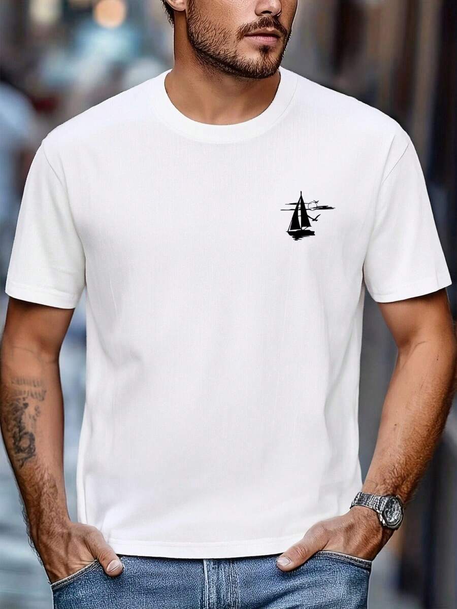 Men Outdoor Tees & Tanks - 白色 - 查看 1