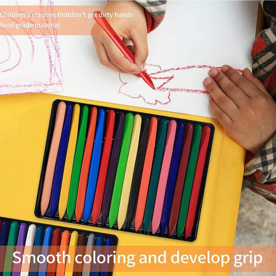 Multi-Color Crayon Set Excellent Pigmentation Washable 24 Or 36pcs - Multicolor - View 1