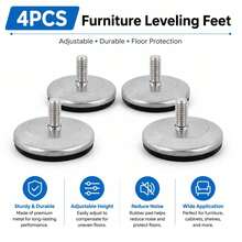 4/8/12/20pcs M8 X 20mm Screw-In Adjustable Furniture Leveling Feet, Floor Protectors For Home Furniture Table Sofa Chair Legs - A - View 12