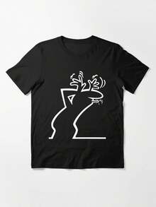 Essential T Shirt,La Linea Design And Use LINEA-LAND Produced - 黑色 - 查看 1