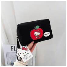 SANRIO 1件官方授權 Hello Kitty 絎縫蓬鬆手提化妝包,加厚防震大容量盥洗旅行收納包,可愛便攜化妝收納袋,送給女孩子的禮物 - 查看 17