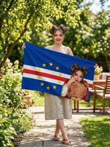 Customized Cape Verde Flag With Customized Photos, Available In Multiple Sizes, Suitable For Courtyard, Porch, And Interior Decoration, Functional, Exquisite And Fashionable, Suitable For All Seasons, Personalized Gift, Flag Not Included - Multicolor - View 3