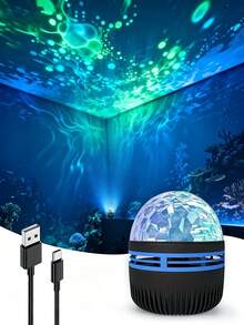 Lampu Gelombang Air yang Menawan, Lampu Ambient RGB dengan Pengontrol untuk Dekorasi Kamar Tidur - RGB - View 10