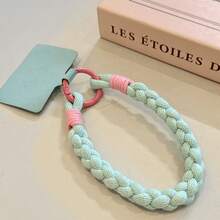 This Durable, Braided Short Wrist Strap Features A "Dopamine-Style" Macaron Color Palette; Versatile And Stylish, It Makes An Excellent Gift For Friends And Family-Perfect For Birthdays, Holidays, Or Summer Beach Vacations. - Multicolor - View 11