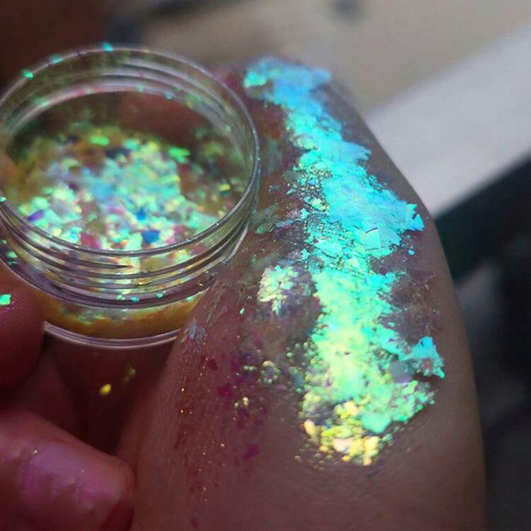 1件紅色極光雲朵錦緞歐泊粉色仙氣漸層幻彩偏光閃粉春夏流行色鏡面粉 - 多色 - 查看 5