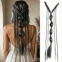 24 Inch BB Clip-In Synthetic Hair Extensions, For Bohemian Braids And Wig Hair Pieces, Halloween - Multicolor - View 17