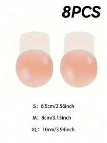 2/6/8/10入 新式矽膠隱形胸罩 隱形聚攏乳貼 防滑防下垂 提拉顯深乳溝 專為婚紗攝影、無肩帶洋裝、隱形內衣、洋裝、度假設計 - 多色3 - 查看 15