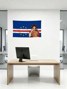 Customized Cape Verde Flag With Customized Photos, Available In Multiple Sizes, Suitable For Courtyard, Porch, And Interior Decoration, Functional, Exquisite And Fashionable, Suitable For All Seasons, Personalized Gift, Flag Not Included - Multicolor - View 2