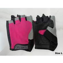Unisex Outdoor Sports Fitness Half Finger Gloves, 1 Pair, All Season, Anti-Slip Hand Protection For Cycling And Hiking - Hot Pink - View 8
