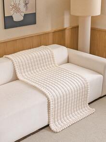 1PC Vintage Warm Thickened Flannel Anti-Slip Sofa Pad, Pet-Friendly, Machine Washable, Suitable For 12/3/4-Seater And Sectional Sofas, Winter Home Decor, Quilted & Striped Craftsmanship, Easy Installation - Beige - View 9
