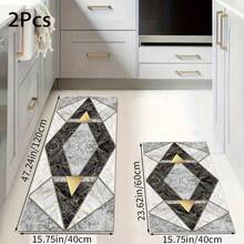 1pc Vintage Pattern Printed Long Runner Rug, Home Floor Mat, Entryway Doormat, Indoor Entrance Mat, Bedroom Bedside Rug, Kitchen Runner Mat, Suitable For Living Room, Laundry Room, Bathroom - Multicolor - View 15