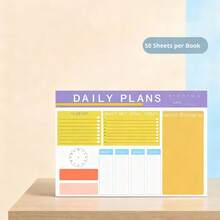 Minimalist Weekly Task List Planner, Includes Weekly Schedule, Timetable, Study Schedule, Memo, Colorful Printed Logo, Multi-Purpose Notebook - Smooth Writing, Easy-Tear High-Quality Paper - Suitable For Work, Study And Home Use, Office Supplies, Smooth Writing, Back To School Essentials - Multicolor - View 10
