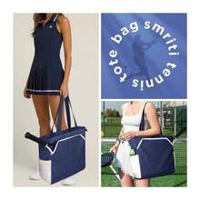 1PC Outdoor Tennis Court Handbag For Leisure Play, Multi-Compartment Storage For Rackets And Water Bottles, Commuting Tote Bag - Multicolor - View 2