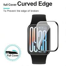 2片裝 Band 9 Pro 智慧手錶螢幕保護貼，薄型貼合，全曲面邊緣覆蓋（非玻璃材質），無氣泡，快速簡易安裝軟膜，高畫質亮面 - 小米手環 9 Pro 的 2 個 - 查看 7