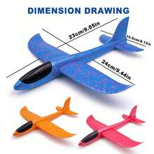Hand-Thrown Boomerang Airplane, EPP Foam Material Outdoor Toy, Durable Crash-Resistant Hand-Launched Glider Airplane, Flight Model Gift - Multicolor - View 8