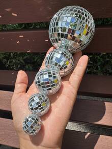 11pcs Mirror Disco Ball Set, Silver Disco Ball, Decorative Disco Ball, Birthday Party, Graduation Party, Bachelor Party, Decorative Ball, Bar Decor - 1 SET - View 2