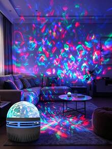 Lampu Gelombang Air yang Menawan, Lampu Ambient RGB dengan Pengontrol untuk Dekorasi Kamar Tidur - RGB - View 8
