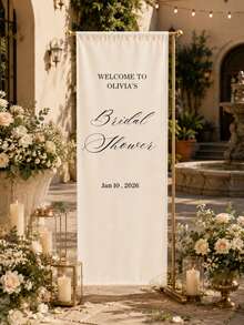 Custom Wedding Welcome Sign, Wedding Fabric Welcome Banner, Modern Wedding Welcome Banner, Fabric Sign Custom Wedding Banner, Bohemian Wedding, Bridal Shower Sign Personalized Name Custom Wedding Sign, Custom Minimalist Welcome Sign, Fabric Welcome Sign, Wedding Decor, Custom Fabric Wedding Sign, Personalized Party Decor, Minimalist Sign, Fabric Sign, Wedding Welcome Sign - Multicolor - View 9