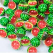 5/10/20/40pcs Watermelon Slice Bouncy Balls, Realistic 3.2cm Design, Solid Rubber, Suitable For Desk Decor, Party, Pet Play And Gashapon Prizes - Multicolor - View 6