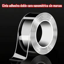 Cinta Adhesiva Doble Cara Nanotransparente Sin Marcas|Cinta Acrílica Autoadhesiva Alta Adherencia 36mm*2m|Cinta Pegante Reutilizable para Vidrio Madera - 6 piezas - Ver 12