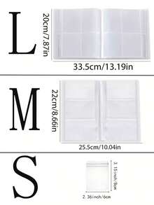 Large Capacity Transparent Photo Album, 160/84 Slots, Can Store Photos, Movie Tickets, Celebrity Cards And Postcards, Artistic Craft Scrapbook Organizer,Card Holder - Transparent - View 2