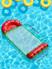 Fruit Inflatable Pool Lounger Float, Pineapple/Watermelon/Kiwi Theme Swimming Raft With Ergonomic Backrest, Portable Beach Vacation Accessory - Multicolor - View 10