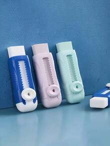 4pcs/2pcs/1pc Retractable Eraser, Ultra Clean No Residue Non-Crumbling Corrective Eraser, Student Stationery, Back To School Essential, Reward Gift, Back To School (Random Style) - A - View 10
