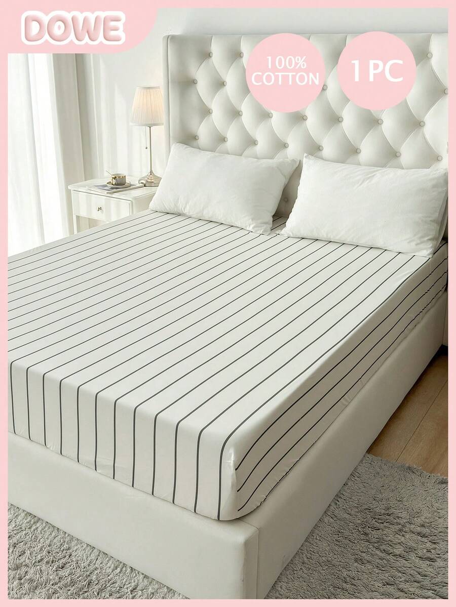 1 buah Sprei Katun Murni 100%, Lembut dan Nyaman, Cocok untuk Kasur Tebal 30cm, Dekorasi Kamar Tidur Gaya Minimalis - MultiWarna - View 1